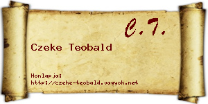 Czeke Teobald névjegykártya